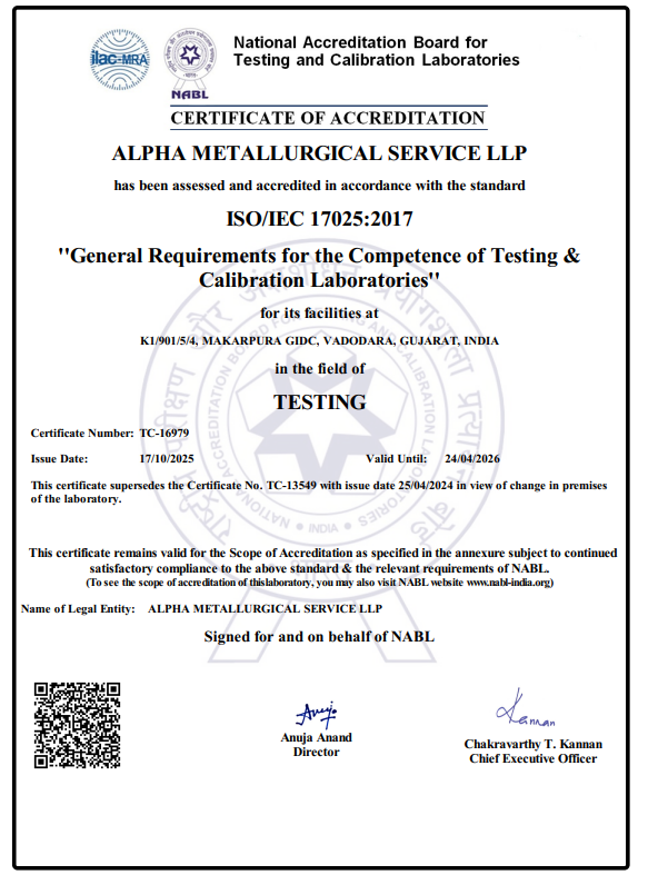 Alpha Metallurgical Service LLP Certificate